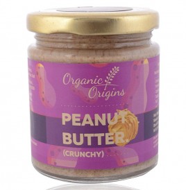 Organic Origins Peanut Butter. (Crunchy)  Glass Jar  200 grams